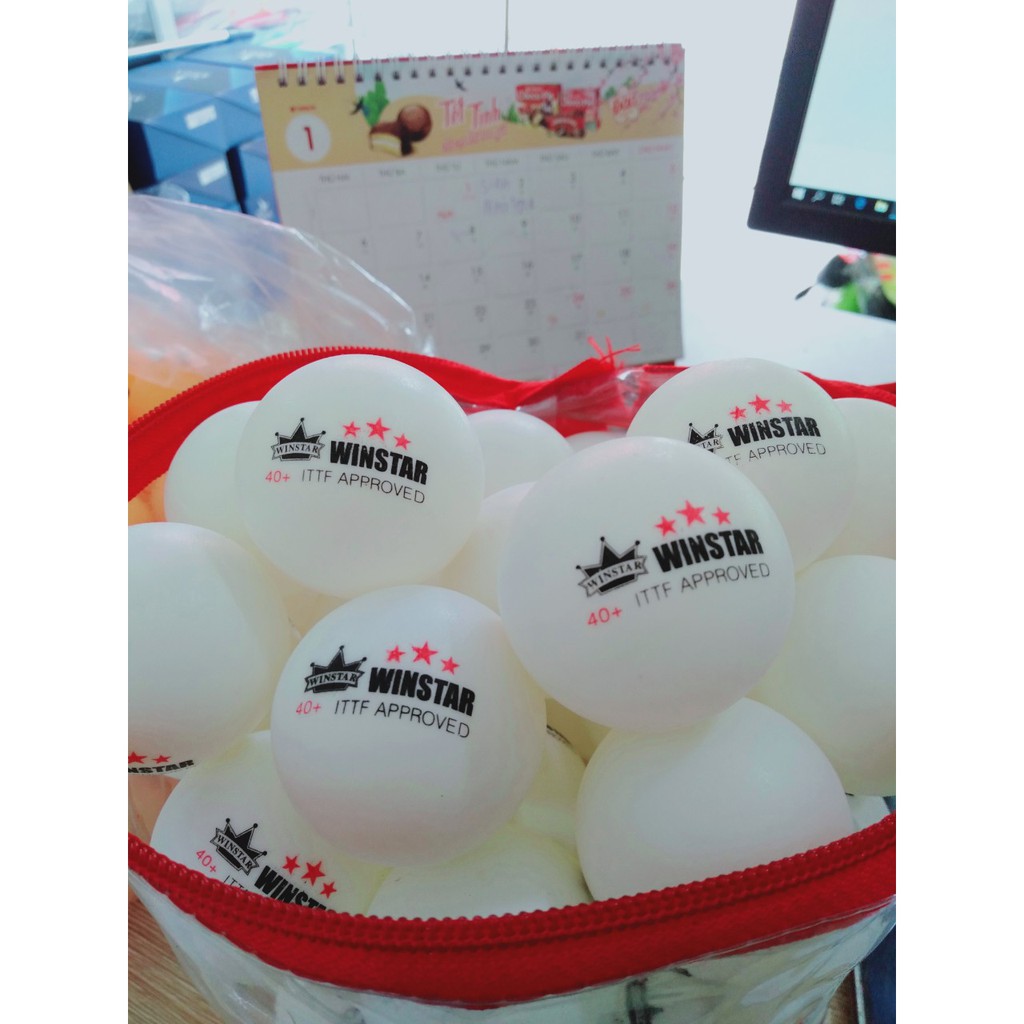 Quả bóng bàn 40+ chính hãng(túi 60 quả)