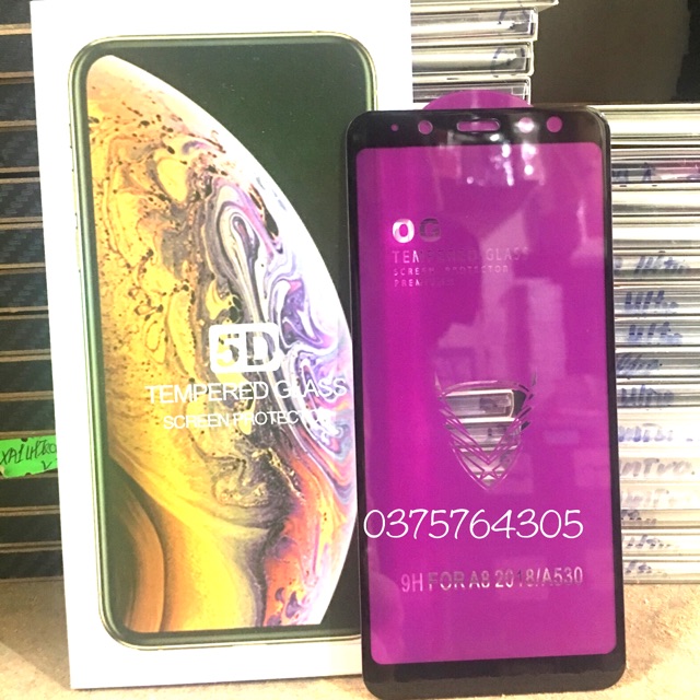 Kính cường lực OG Samsung A8 2018 Full màn hình siêu chịu lực