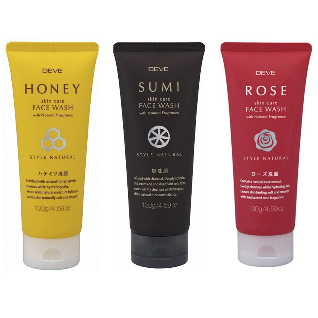 🌹Hàng nhật 🌹 Sữa Rửa Mặt Kumano Deve Chiết Xuất Mật Ong 130g Honey Face Wash