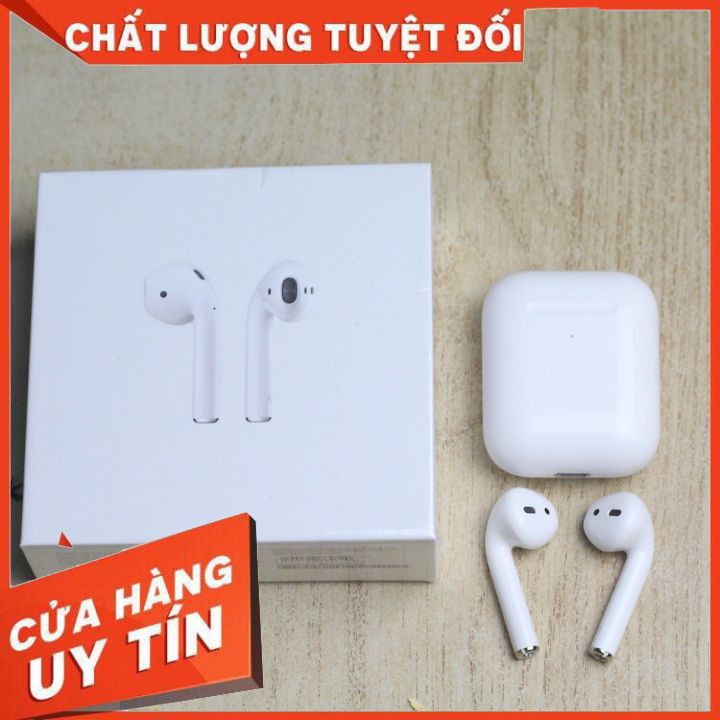 [𝗧𝗮̣̆𝗻𝗴 𝗞𝗲̀𝗺 𝗖𝗮𝘀𝗲 𝗫𝗶̣𝗻] Tai Nghe Không Dây Airpods 2 Định Vị - Đổi Tên - Sạc Không Dây - Tháo Tai Dừng Nhạc Phiên Bản 20 | BigBuy360 - bigbuy360.vn
