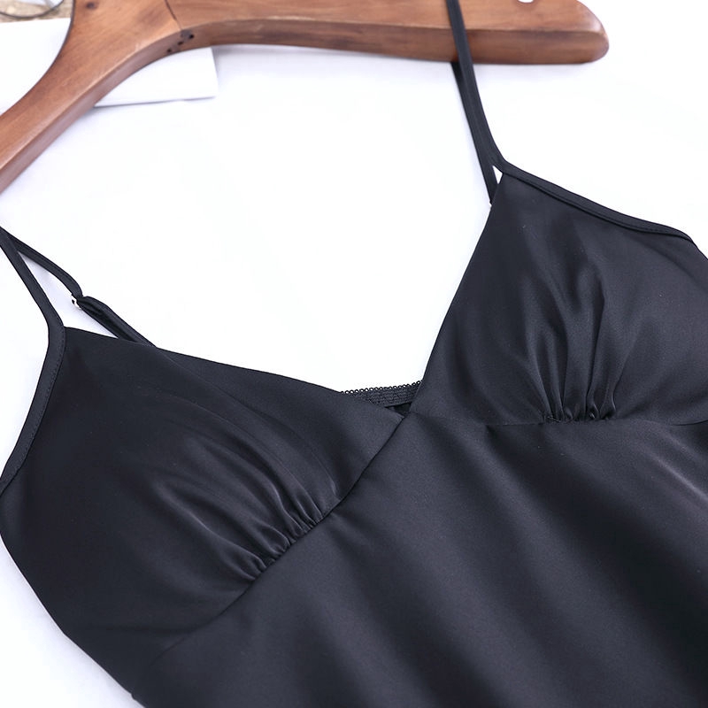 Set Đồ Ngủ Vải Lụa Tay Dài In Họa Tiết Phong Cách Mùa Hè Quyến Rũ Cho Nữ