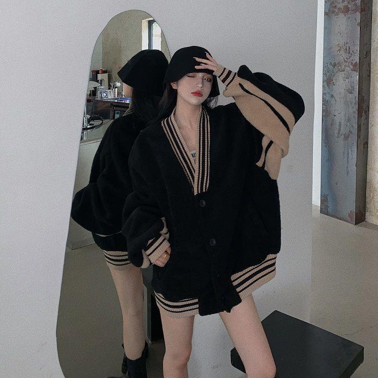 Jiashucheng Áo Khoác Lót Lông Cừu Dày Dặn Phong Cách Mỹ Cổ Điển Thời Trang Thu Đông Mới Cho Nữ