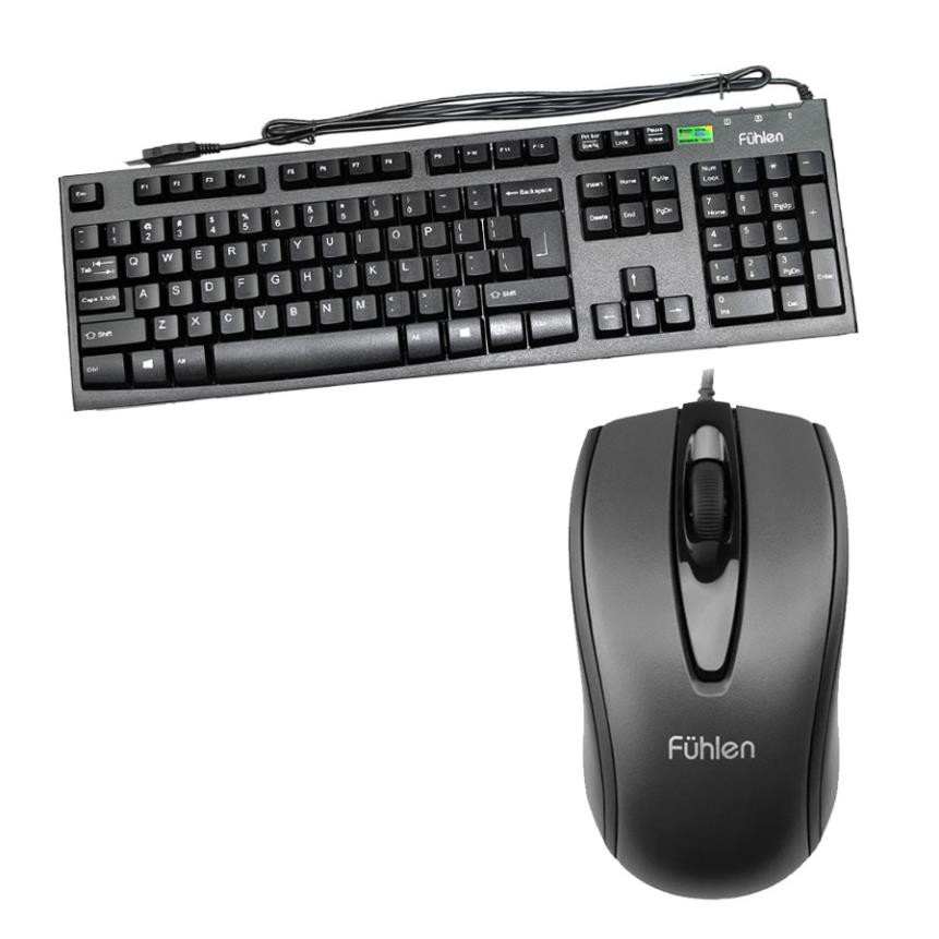 TDS23 Bộ Phím Chuột Fuhlen L102 và L411 - Tặng bàn di - Có tem Ninza phân phối Sechu-8457