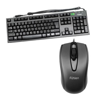 Bộ Phím Chuột Fuhlen L102 và L411 - Tặng bàn di - Có tem Ninza phân phối