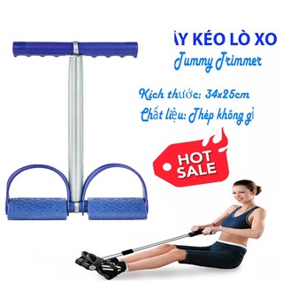 Dây tập lò xo kéo tay đa năng Tummy Trimmer, tập gym, tập cơ bụng, màu Xanh Nhựa cao cấp Lò xo thép không gỉ