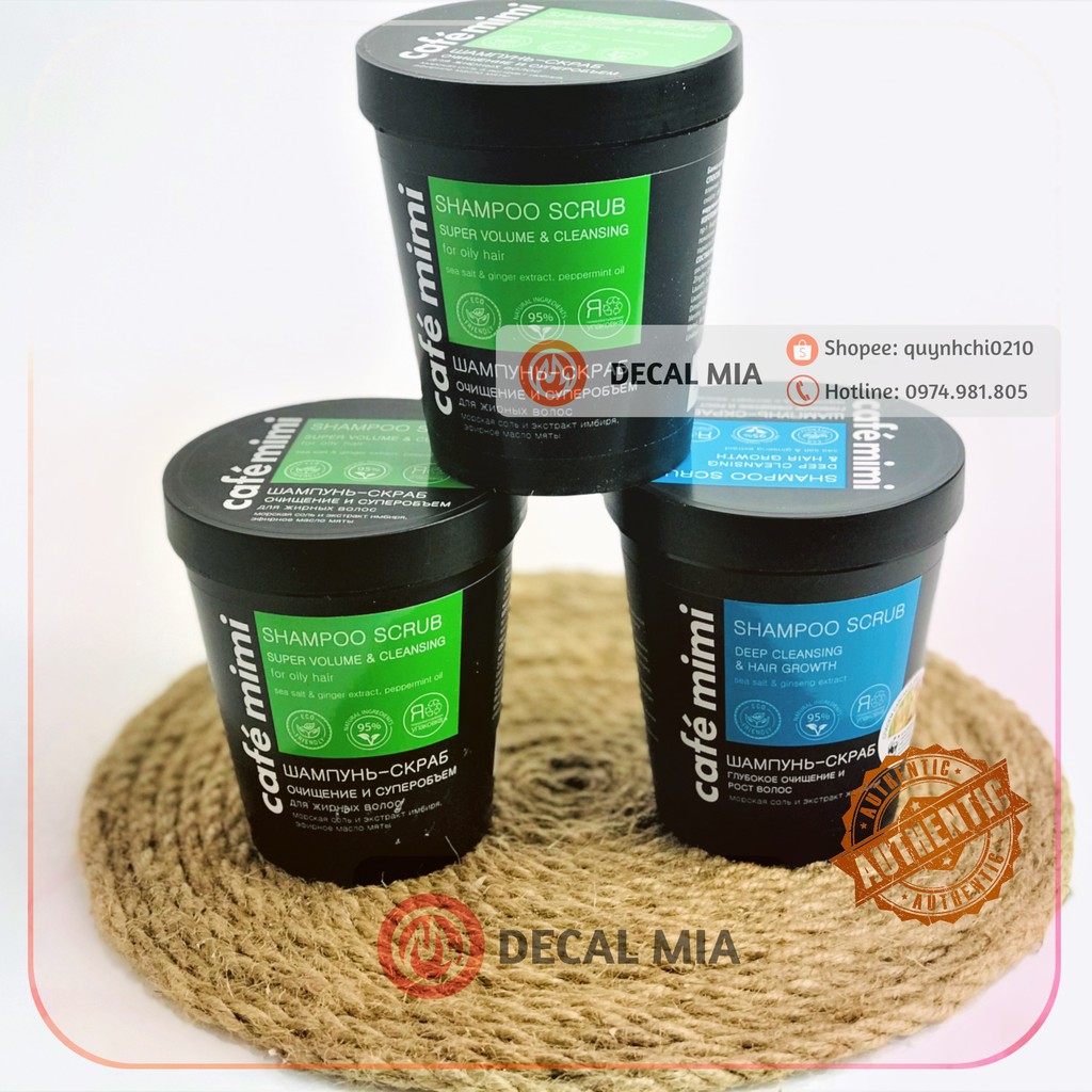 Tẩy da chết da đầu Cafe Mimi Super Volume Shampoo