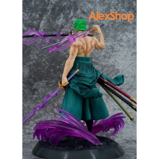 [20Cm] Mô Hình Zoro Ngậm Kiếm Làm Bằng Tay - 2 Đầu Thay Thế