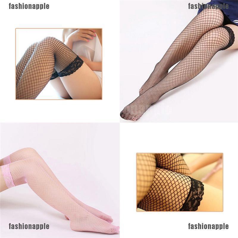 Đôi Tất Chân Lưới Cao Qua Gối Thời Trang Cho Nữ