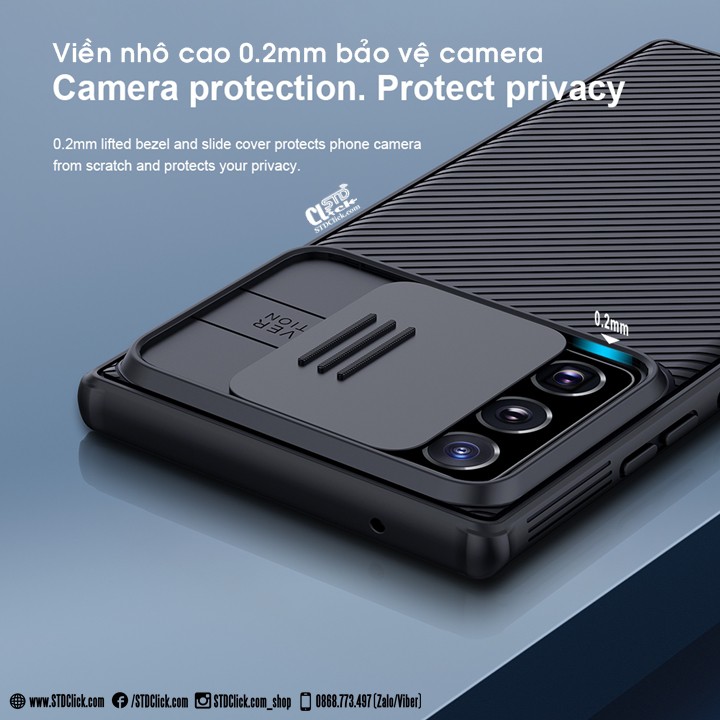 ỐP LƯNG SAMSUNG GALAXY NOTE 20 ULTRA NILLKIN CAMSHIELD PRO BẢO VỆ CAMERA CHÍNH HÃNG