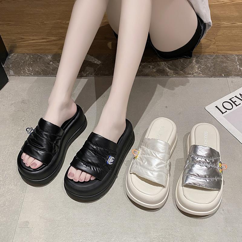 Giày Sandal Đế Dày Cao Gót Phong Cách Mùa Hè Mới Dễ Phối Đồ