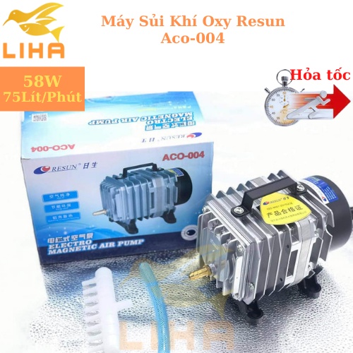 Máy Sủi Khí Oxy Resun Aco-004 (58W-75Lít/Phút) - Máy Thổi Khí Oxi Cho Bể Cá