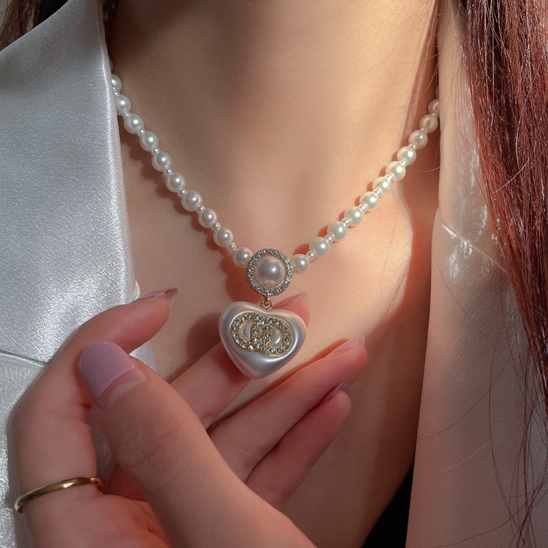 Bông Tai Bạc 925 Đính Ngọc Trai/Kim Cương Giả Phong Cách Pháp Ngọt Ngào Cho Nữ