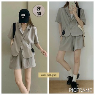 [Ảnh thât/video/hàng QC] Set vest dáng ngắn kèm quần nữ tính, sang trọng/ blazer túi chéo và quần nhiều màu