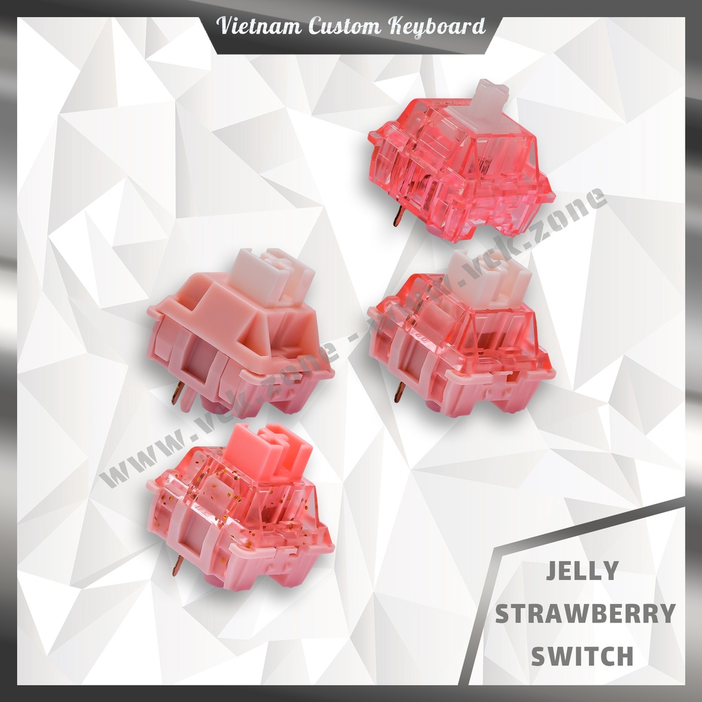 Jelly Strawberry Switch Dâu Tây Trùm Phân Khúc V1 V2 V3 V4 Gateron Akko Cherry Jwick KTT