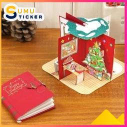 [DIY] KIT Mô Hình Giấy Thiệp Giáng Sinh Pop up - Kích thước lớn - Quà Tặng Giáng Sinh [ Papercraft ]
