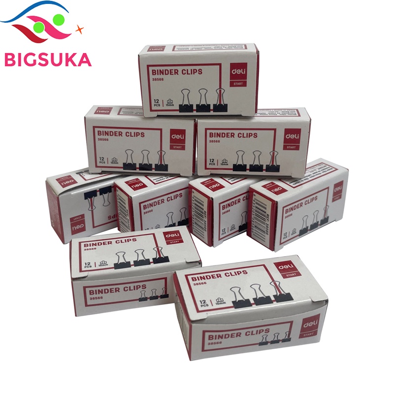 Kẹp bướm giấy Deli nhiều kích cỡ để bàn BIGSUKA