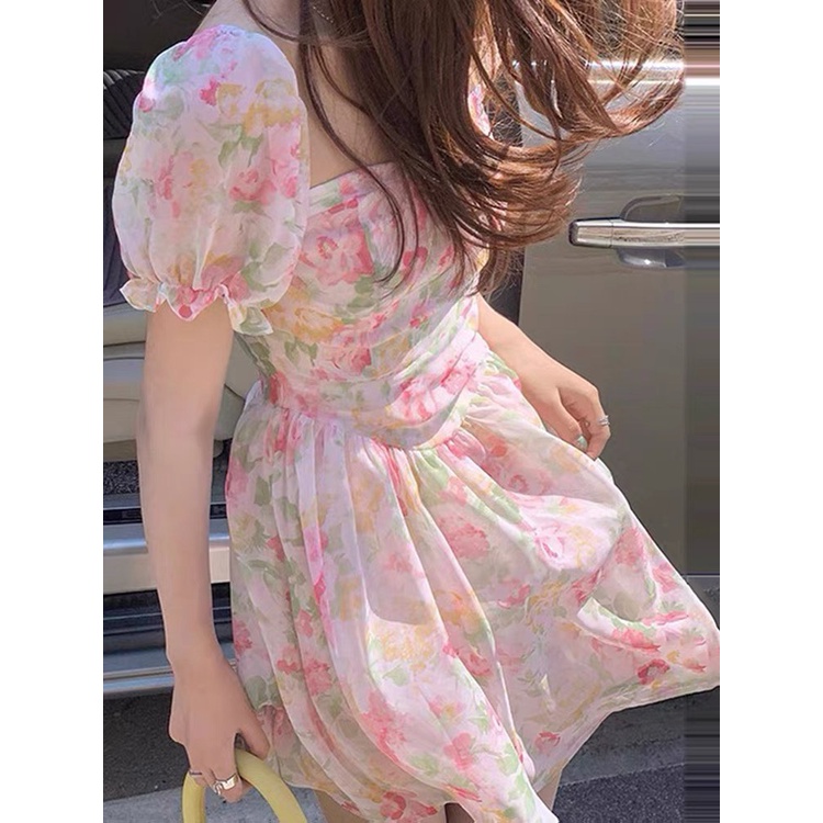 Đầm Hoa Cúp Ngực Bochun Lưng