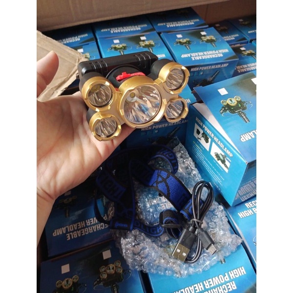 ĐÈN PIN ĐỘI ĐẦU 5 BÓNG SIÊU SÁNG