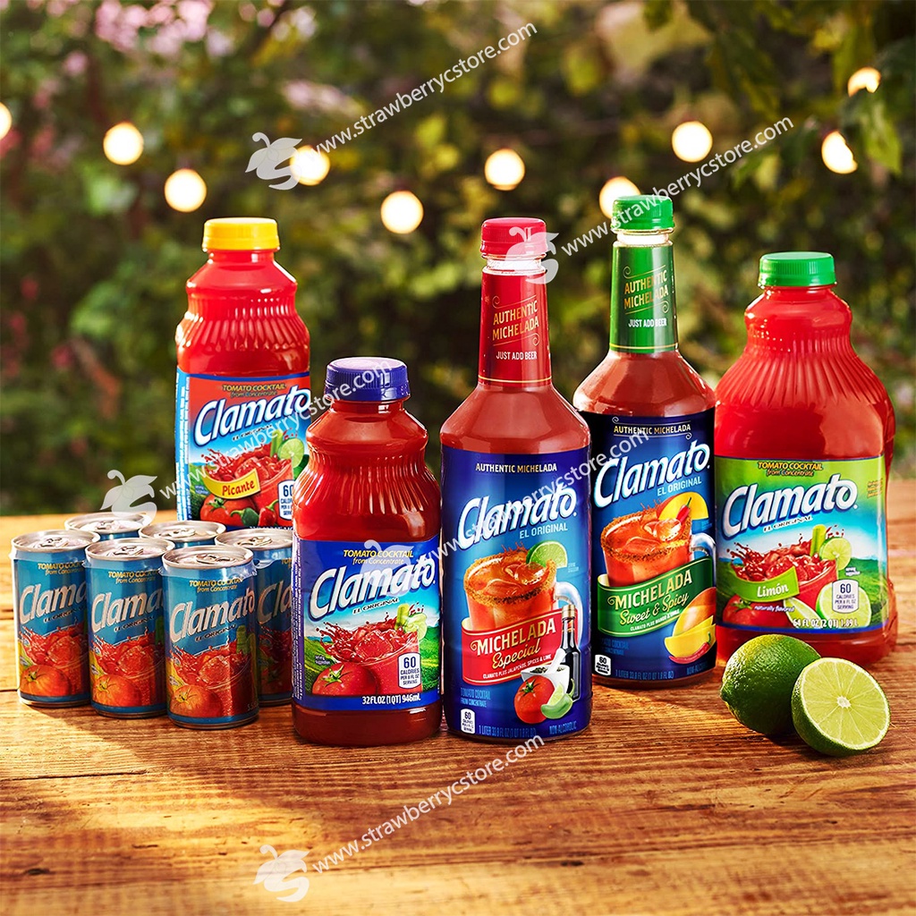 Nước Ép Cà Chua, Nghêu Vị Truyền Thống Clamato Original Tomato Cocktail, Chai 946 mL  32 Fl. Oz.