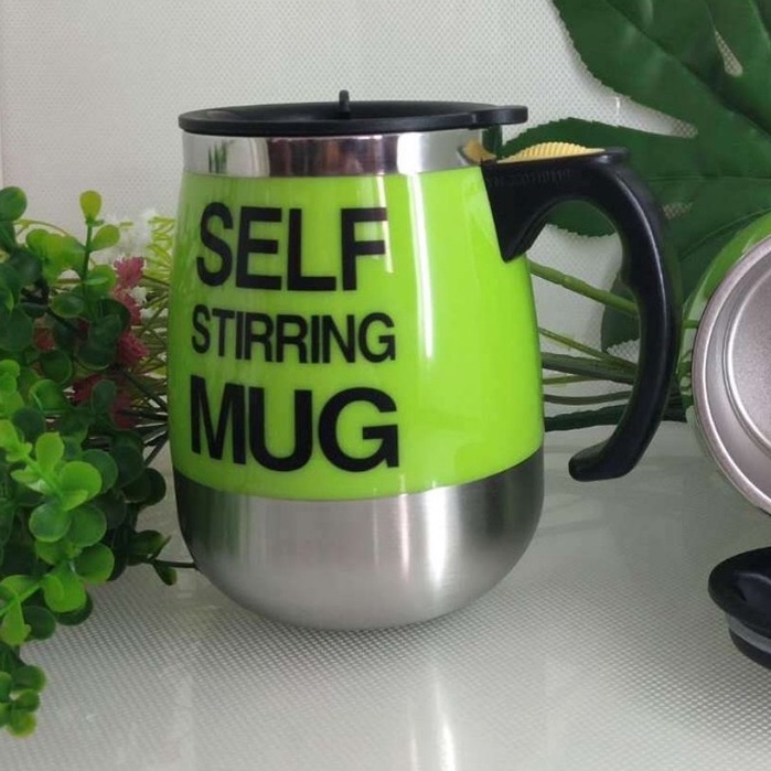 Cốc Tự Khuấy ,Cốc Pha Cà Phê Tự Động Thông Minh Giữ Nhiệt, Ly tự khuấy Self Stirring Mug 450ml Nhiều Mầu
