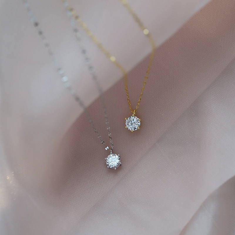 Dây chuyền mặt hạt charm đính đá pha lê phong cách Hàn Quốc thời trang đi tiệc cho nữ
