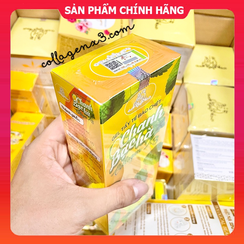 Tẩy Tế Bào Collagen X3 chính hãng Mỹ Phẩm Đông Anh - Gel tẩy tế bào chanh bạc hà Colagen X3