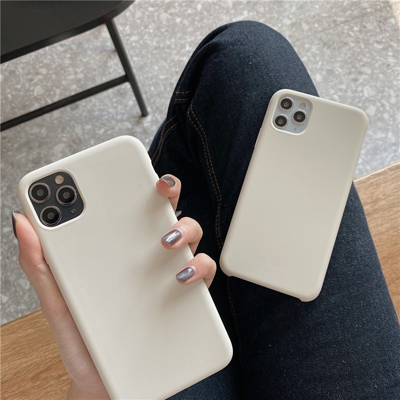 vivo 1808 1811 1820 1812 1807 1817 1801 1819 1806 1818 1816 1802 1814 1804 1805 1851 1815 Simple white TPU silicone mobile phone protective cover Pure color mobile phone anti dropping shell White Beige mobile phone soft shell