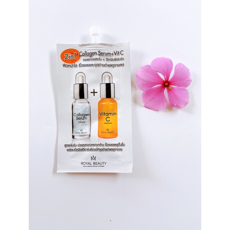 Hộp lớn 6 gói Serum 2in1 collagen +vit c chính hãng thái lan dùng là mê