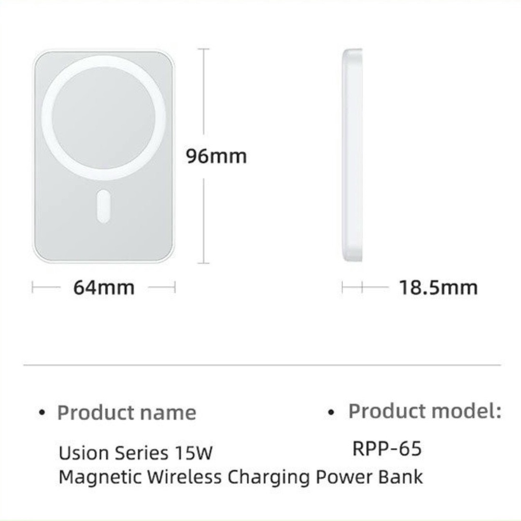 Sạc dự phòng không dây từ tính Remax RPP-65 10000mAh