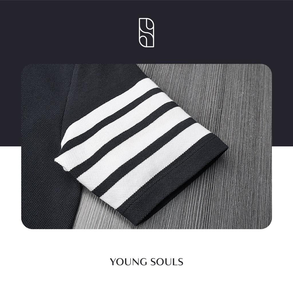 Áo Polo nam Thom Browne Đen, vải cá sấu xuất xịn, sang trọng,lịch lãm Young Souls | BigBuy360 - bigbuy360.vn