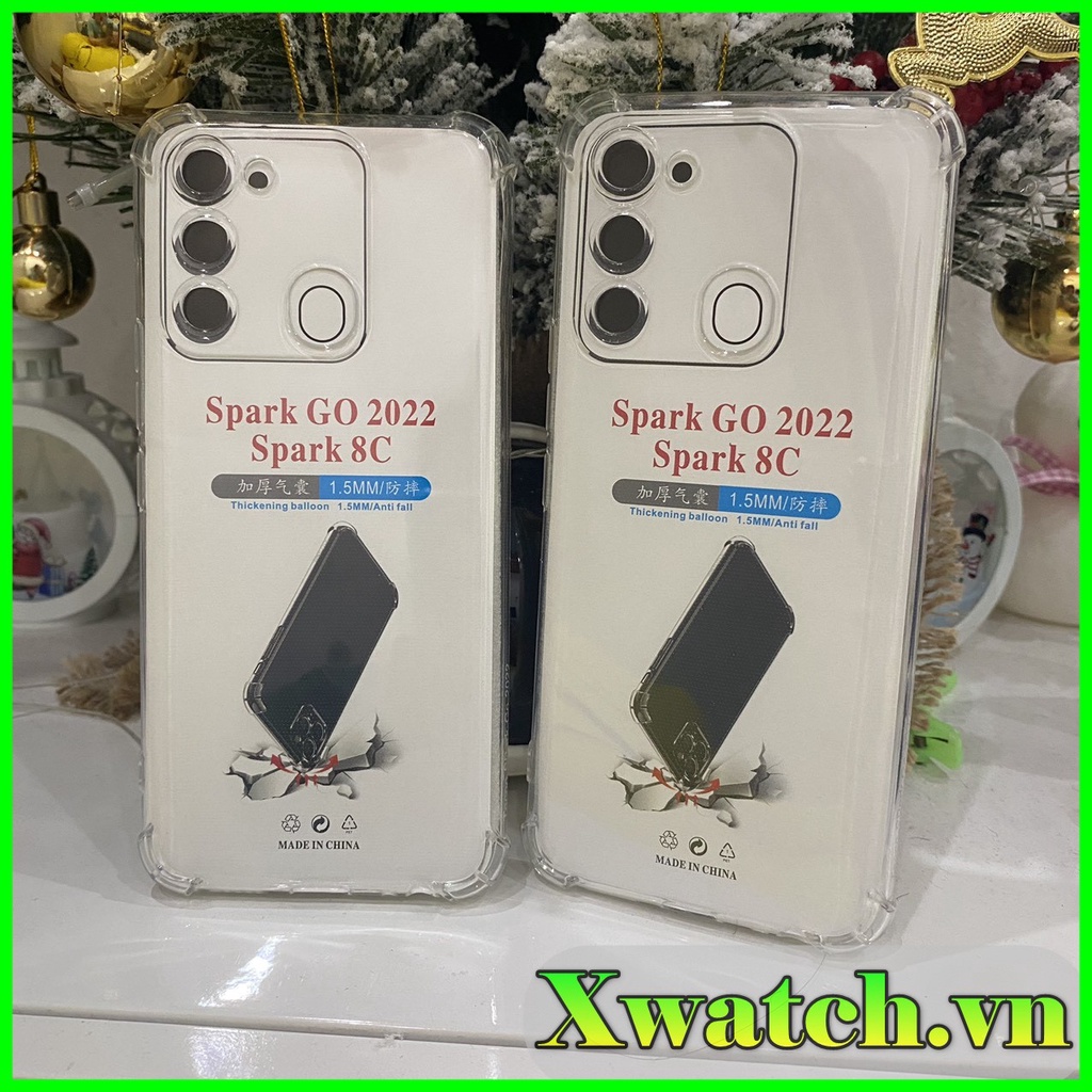 Ốp lưng chống va đập Tecno Spark GO 2022 Spark 8C Camon 19 pro 4G trong suốt