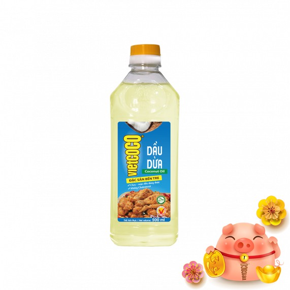 Dầu Dừa Tinh Luyện Vietcoco 500ml- Dầu Dừa Đông Đặc