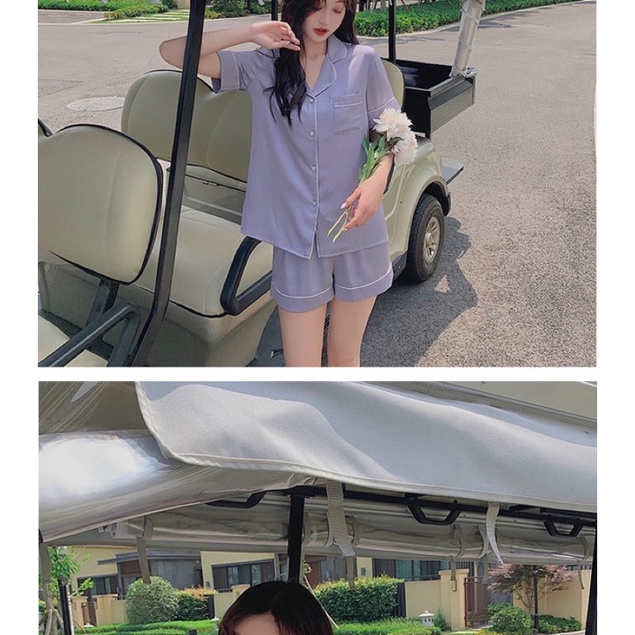 Bộ ngủ lụa cộc tay mềm mại cao cấp Nacy Design ⚡️Free Ship⚡️ | BigBuy360 - bigbuy360.vn