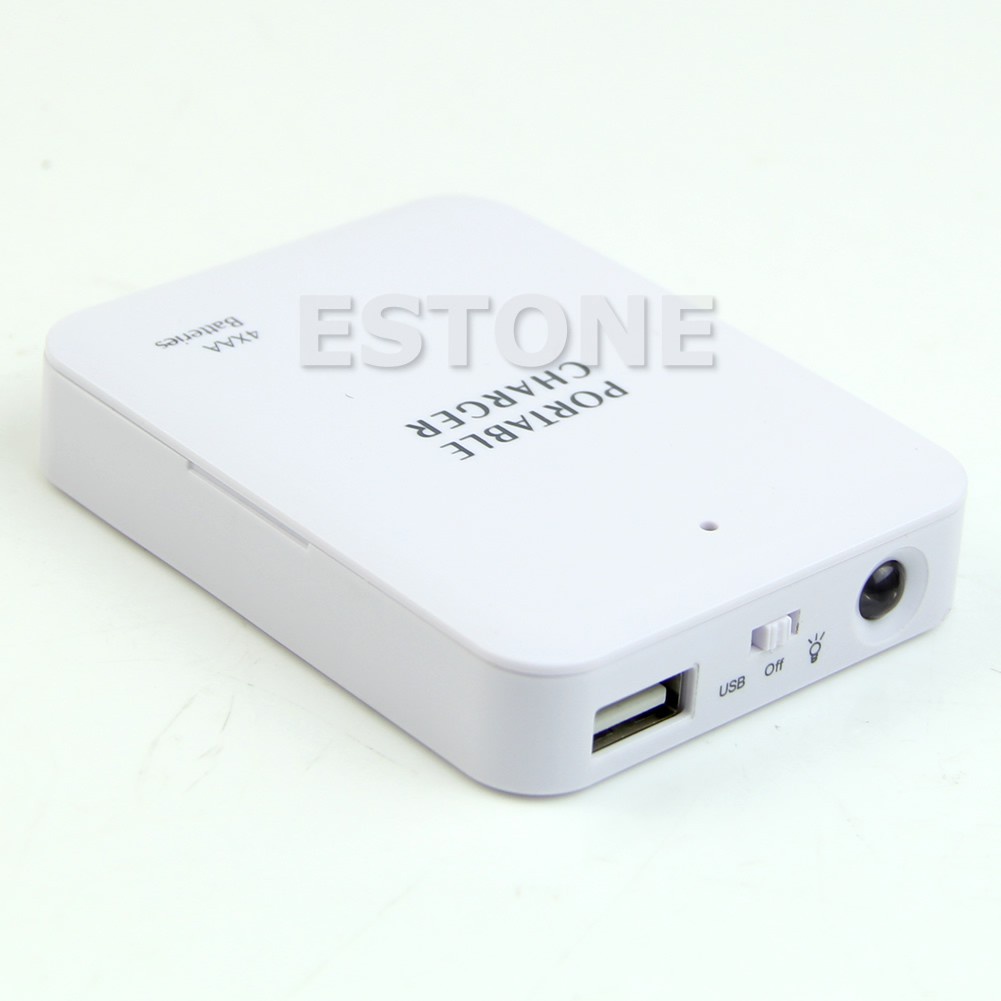 Hộp sạc dự phòng khẩn cấp 4 pin aa usb cho điện thoại di động