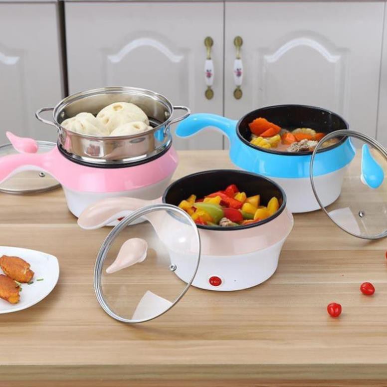 Nồi lẩu mini chống dính kèm xửng hấp size 18cm