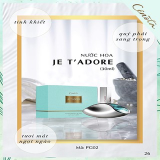 Nước hoa nữ cénota je t’ adore 30ml, mã pg02