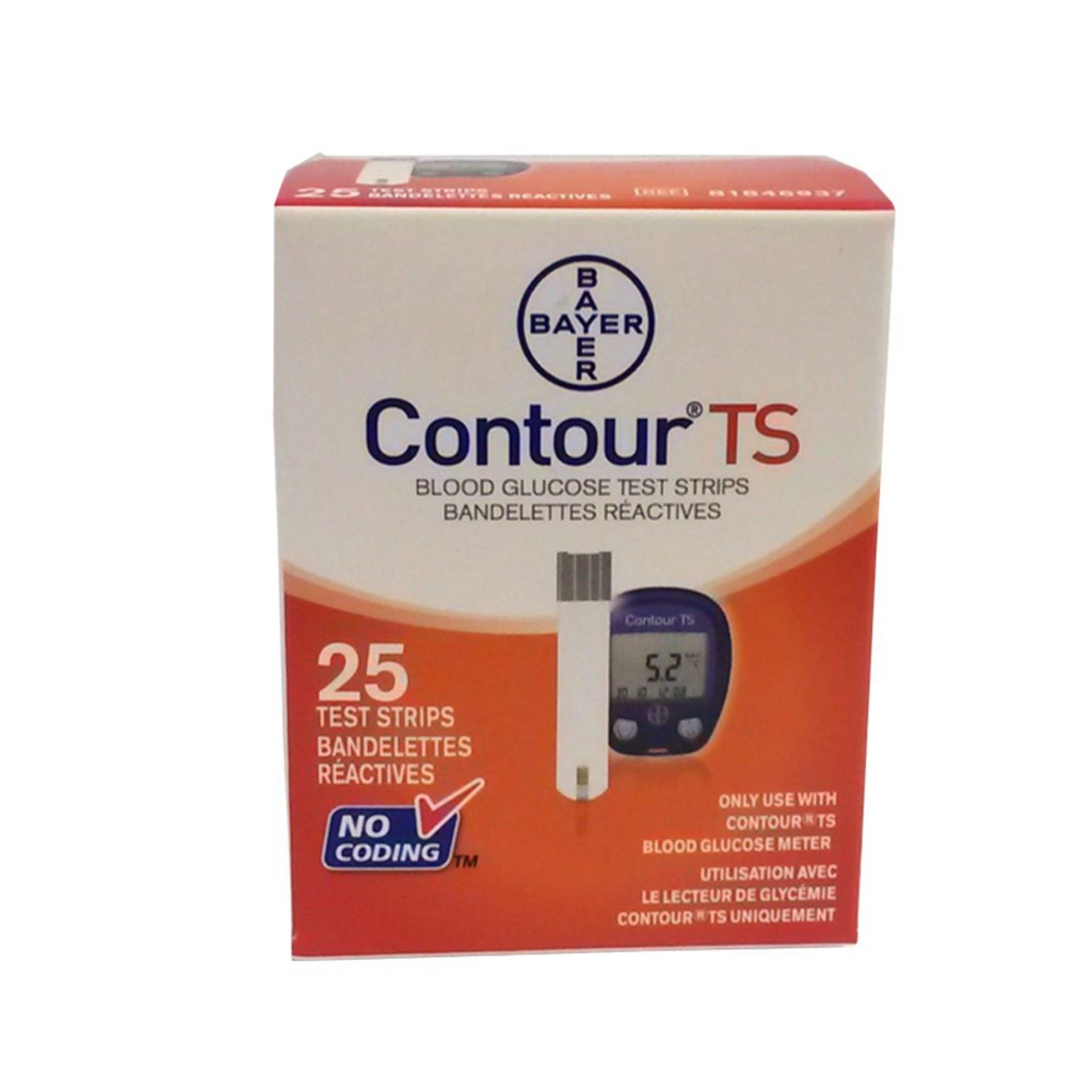 Que thử đường huyết Contour TS 25 que