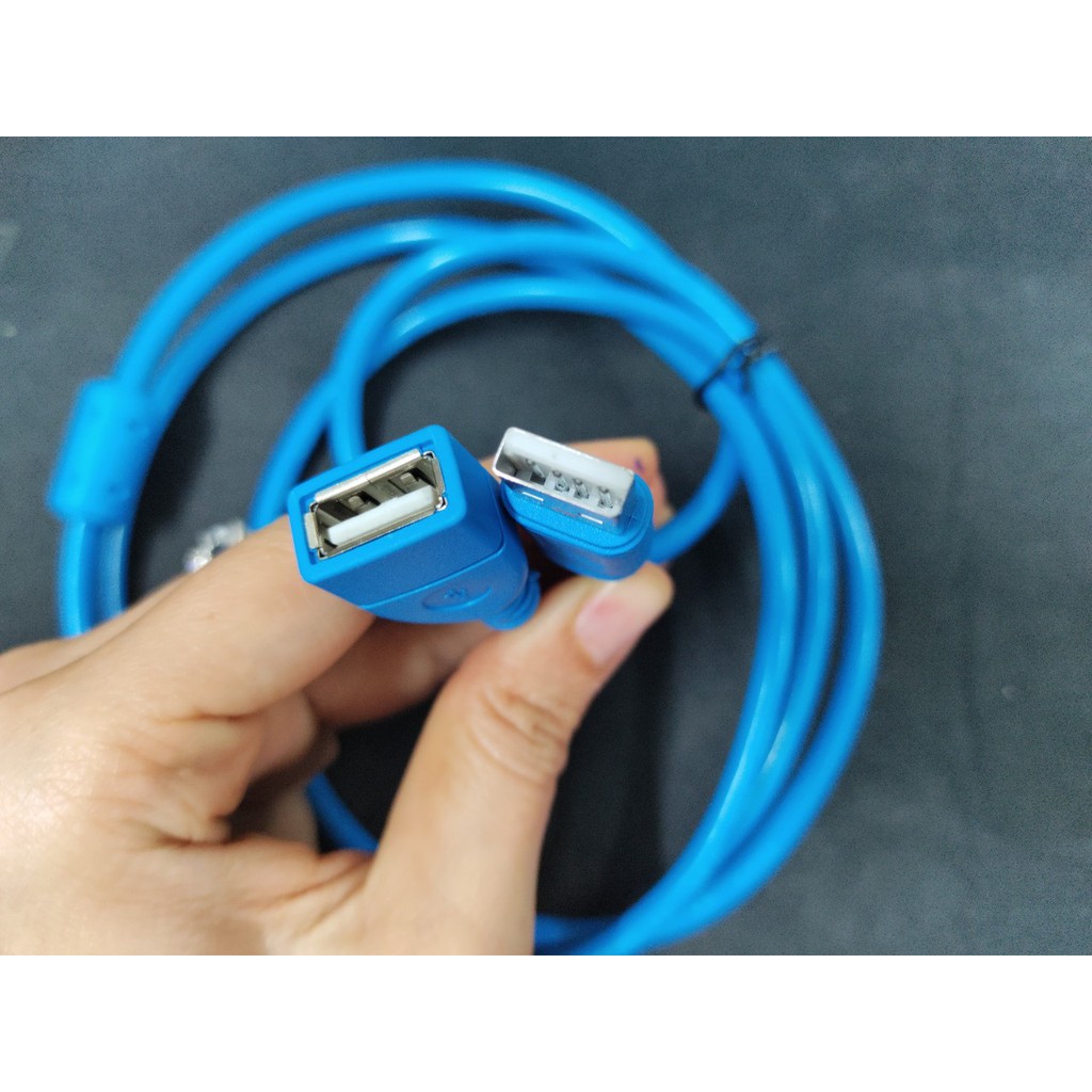 Dây nối dài USB 2.0 dài 1.5m có cục chống nhiễu