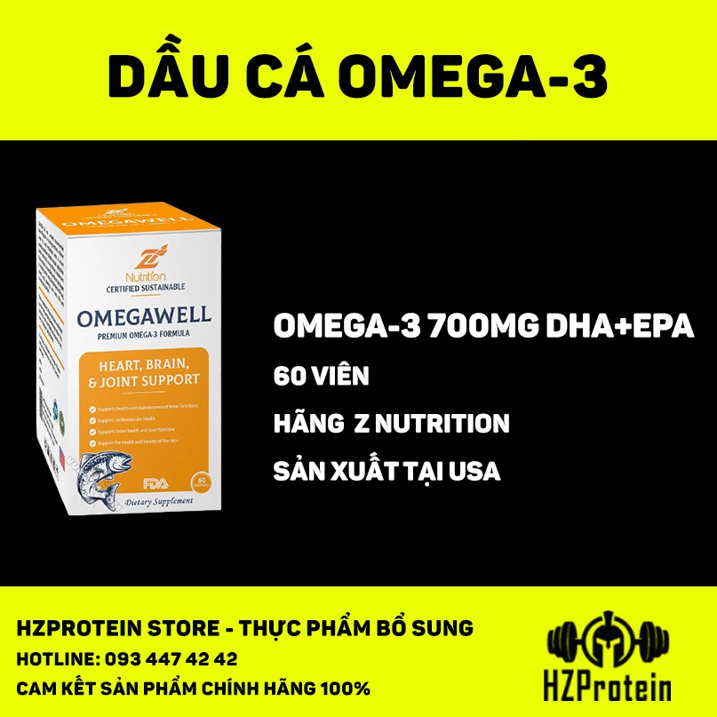 VIEN UỐNG DẦU CÁ OMEGAWELL - FISH OIL CHẤT LƯỢNG, CUNG CẤP OMEGA3 HÀM LƯỢNG  CAO 700MG DHA+EPA (60 VIÊN) | Shopee Việt Nam