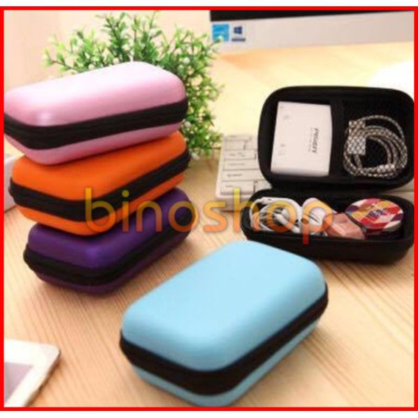 Hộp đựng tai nghe dây sạc usb đa năng hình chữ nhật 120x80mm