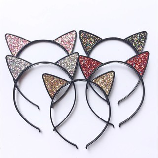 Bờm tai mèo nhũ nhiều màu hóa trang trung thu, Halloween