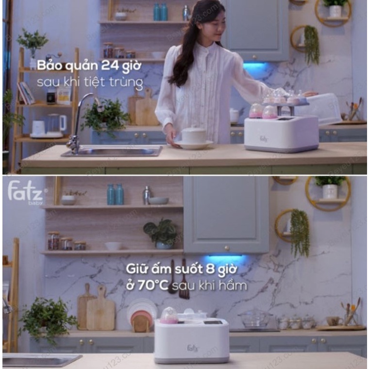 Máy tiệt trùng sấy khô đa năng kiêm máy nấu cháo chậm Fatzbaby Captain 2 - Fatz FB4315SL - Tích hợp hâm sữa thức ăn