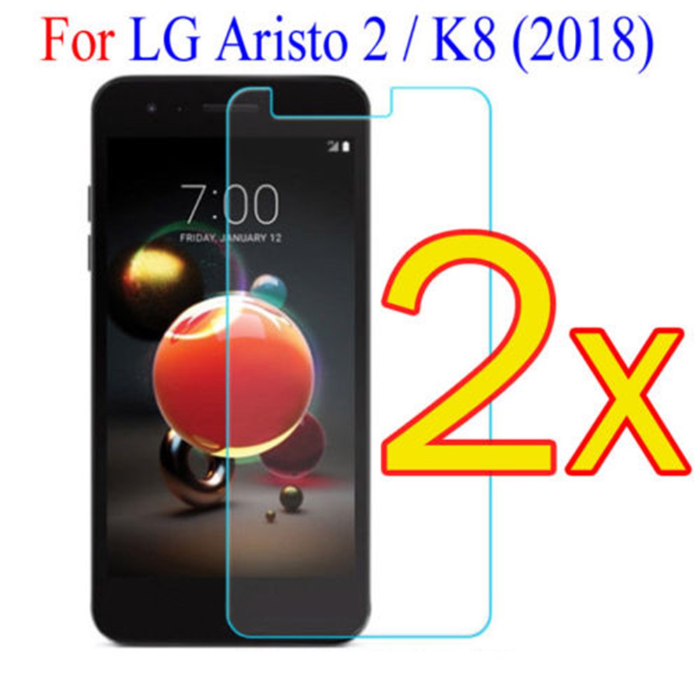 LG Aristo 2 / MX210 / K8 2018 2 Bộ Phim Bảo Vệ Màn Hình Kính Cường Lực Trong Suốt