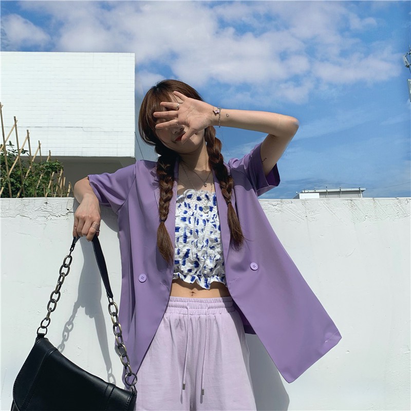 ☘ -Áo Blazer mỏng 1 lớp ngắn tay