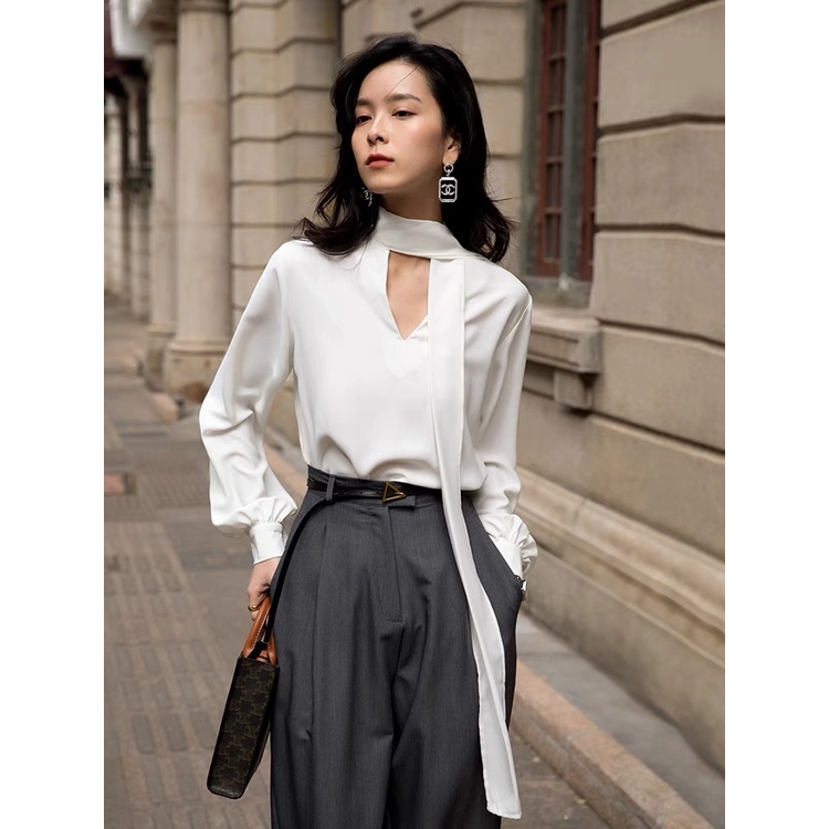 Áo sơ mi tay dài ALENA Fashion áo sơ mi nữ tay bồng sơ mi thiết kế lụa Hàn công sở phong cách tiểu thư sang chảnh SM003