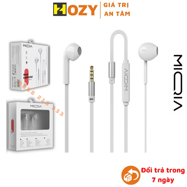 Tai nghe dây có mic cao cấp MIQIA ME02 DeepBass dây chịu lực chống rối jack 3.5mm