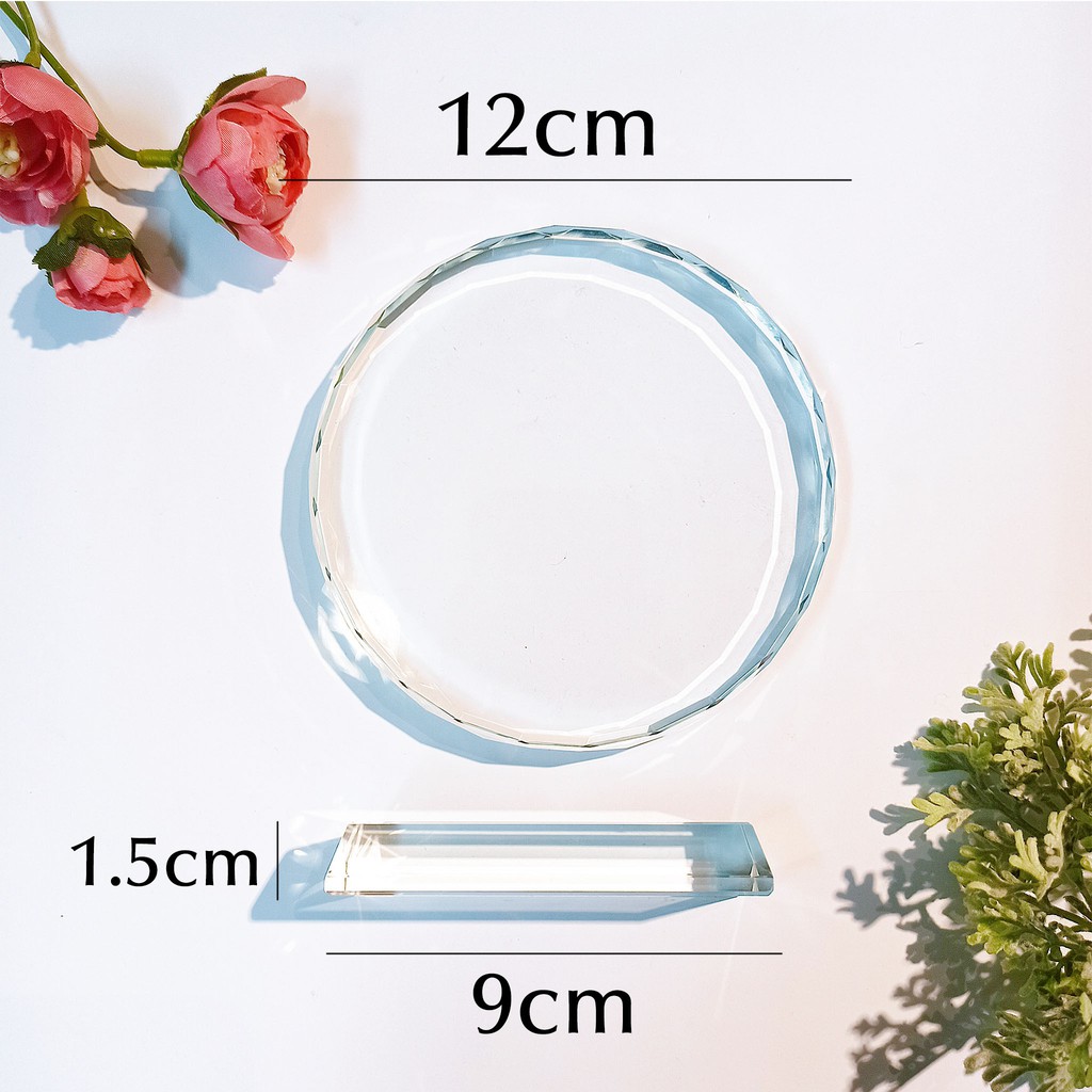 Phôi Pha Lê Tròn - Dùng In UV, Khắc Laser