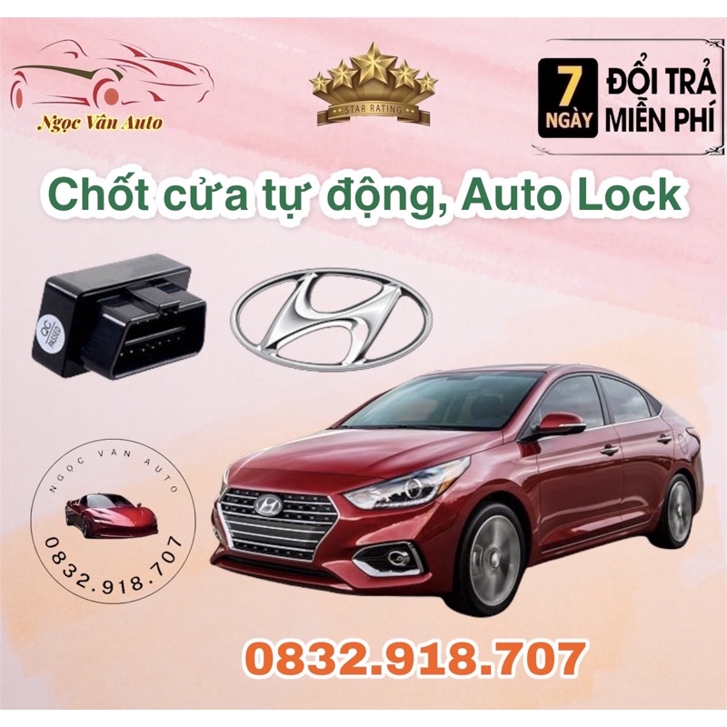 Chốt cửa tự động Accent 2018 - 2021, Auto Lock cắm cổng OBD