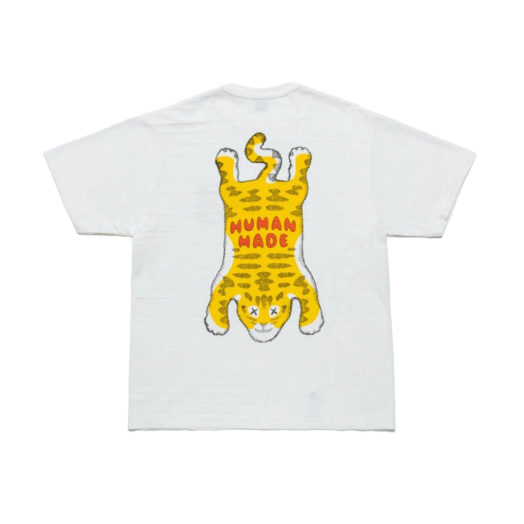 HUMAN MADE x KAWS joint cute cartoon tiger print casual loose couple short-sleeved T-shirt