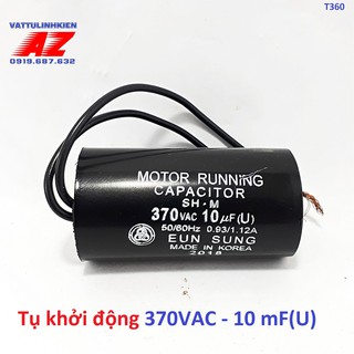 Tụ tròn 2 dây eunsung korea 370vac loại 10uf + 12uf + 15uf + 20uf